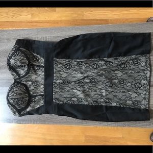 Size small black and lace mini dress
